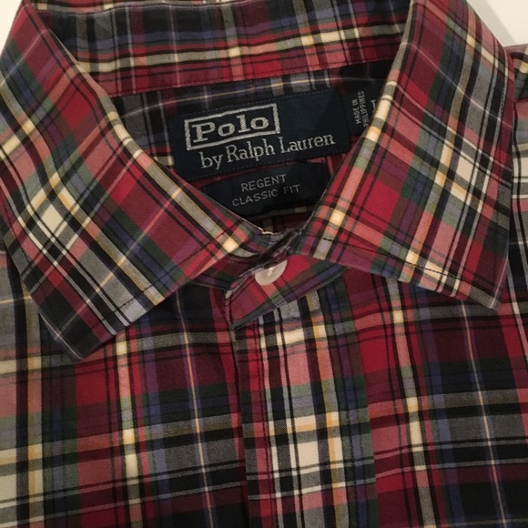 Ralph Lauren plaid cotton dress shirt - Picture 5 of 5